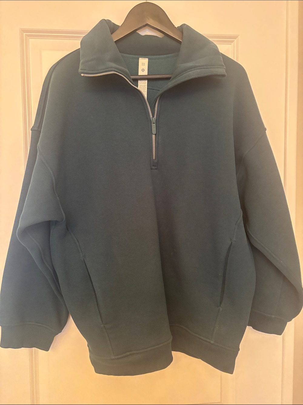 lululemon athletica women’s Quarter-Zip Sweater - Teal Green